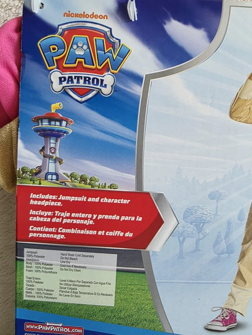 New toddler girl 3t/4t / 6 Paw Patrol Skye Halloween Costume Jumpsuit, headpiece